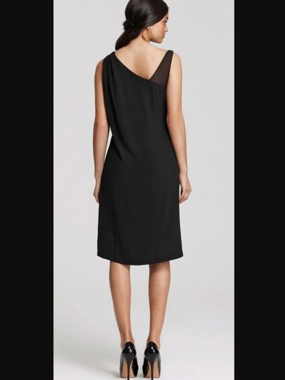 *SHOP CLOSING 4/26* Eileen Fisher Silk Crepe Asymmetric Sleeveless Dress M NWT - Picture 7 of 10